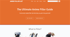 Desktop Screenshot of animefillerlist.com